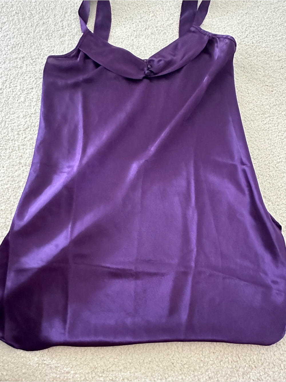 Macy's Purple Satin Camisole with Wide Straps